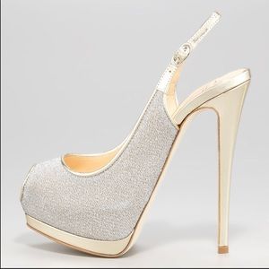 Giuseppe Zanotti Peep Toe Sparkle evening pumps